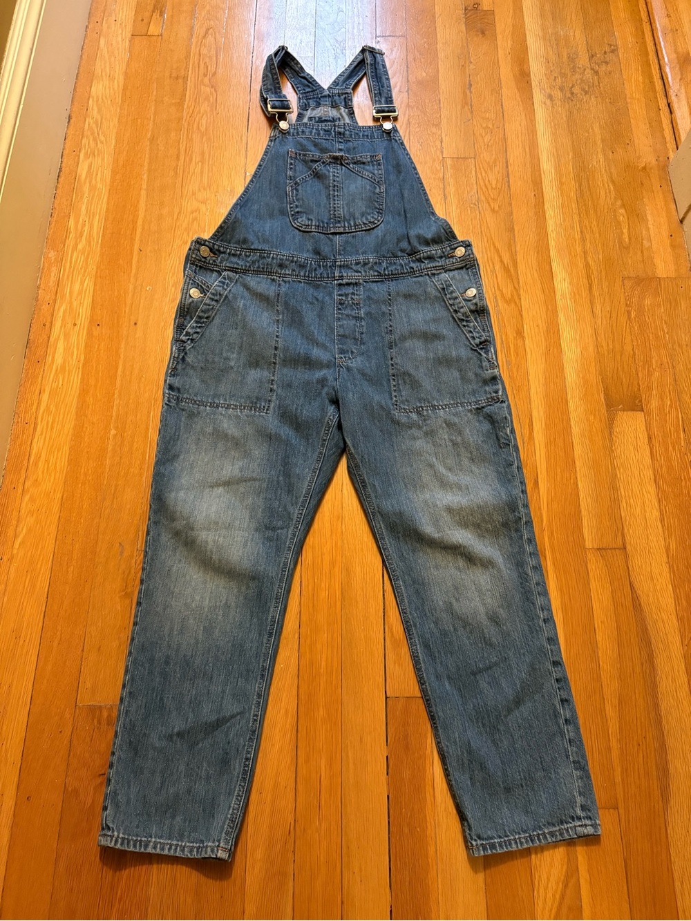 Gap Denim Overalls in Faded Blue - Relaxed Fit